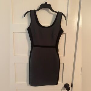 Banana Republic Black and Gray Mini Dress